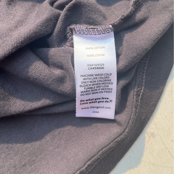 Men's Life is Good T-Shirt Black Crusher Drill M Man Cave Calm Dad Classic City - Picture 7 of 12